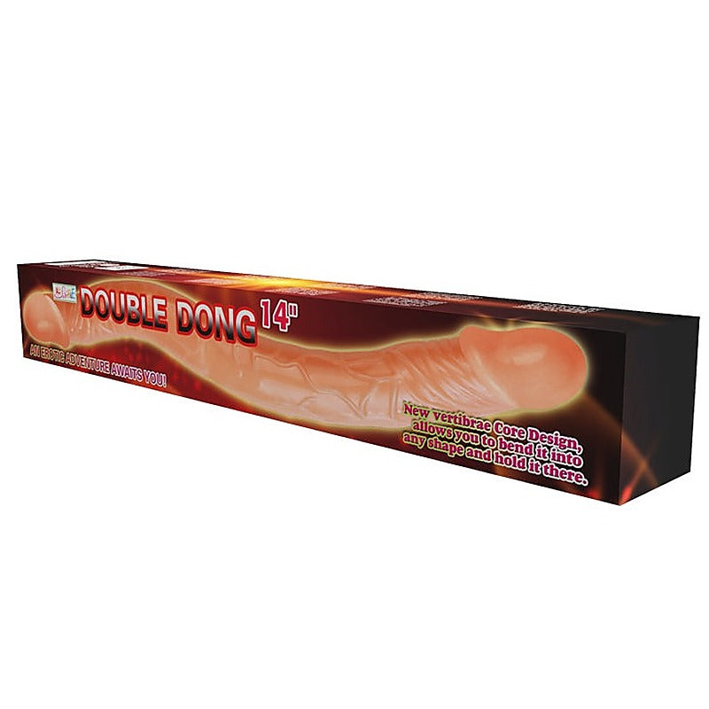 Bendable Realistic TPR Double Dong 14 Inches by Baile - Double Ender