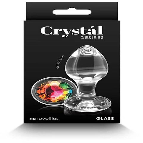 Crystal Desires Rainbow Gem Glass Butt Plug by NS Novelties - Butt Plugs