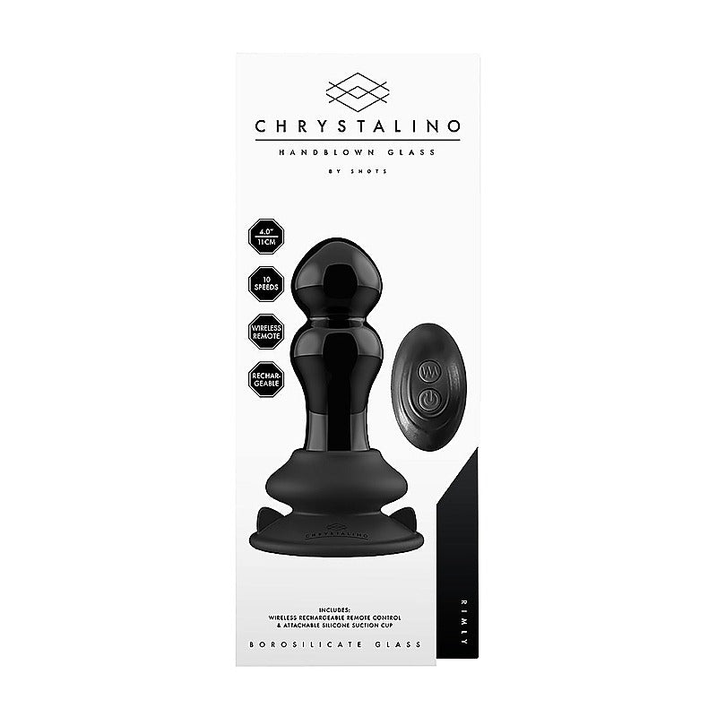 Rimly Remote Control Glass Vibrator by Shots Toys - Glass Sex Toys