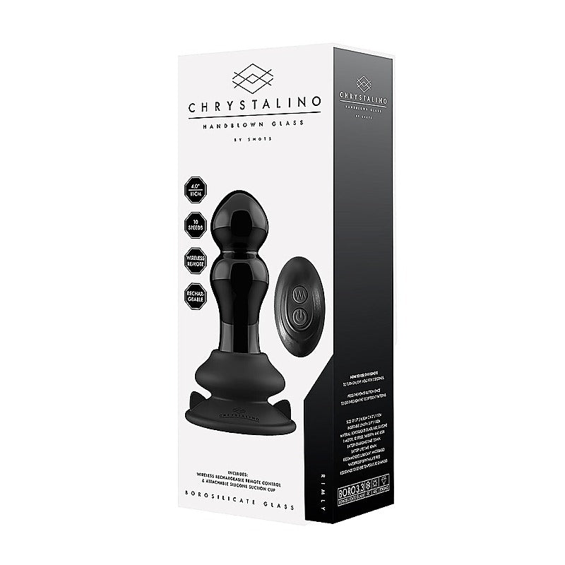 Rimly Remote Control Glass Vibrator by Shots Toys - Glass Sex Toys
