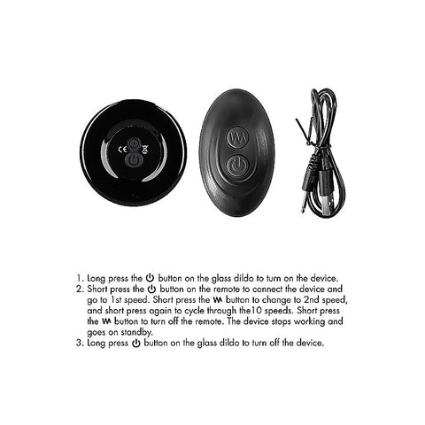 Rimly Remote Control Glass Vibrator by Shots Toys - Glass Sex Toys