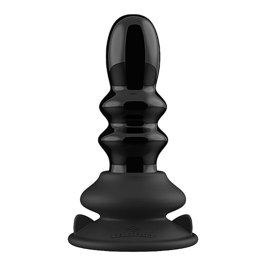Ribbly Remote Control Rechargeable Glass Vibrator - Glass Sex Toys
