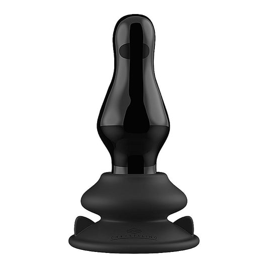 Missy Glass Vibrator With Suction Cup and Remote - Glass Sex Toys