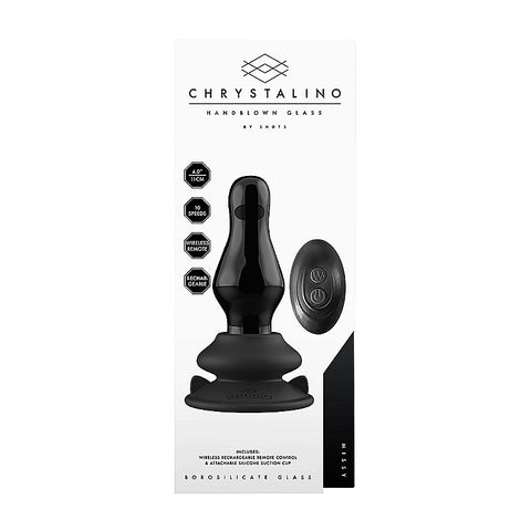 Missy Glass Vibrator With Suction Cup and Remote - Glass Sex Toys