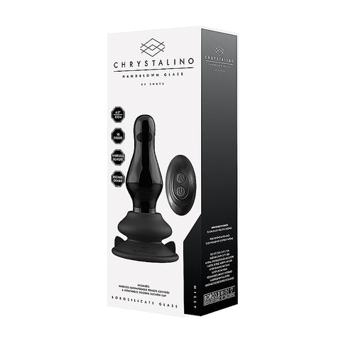 Missy Glass Vibrator With Suction Cup and Remote - Glass Sex Toys