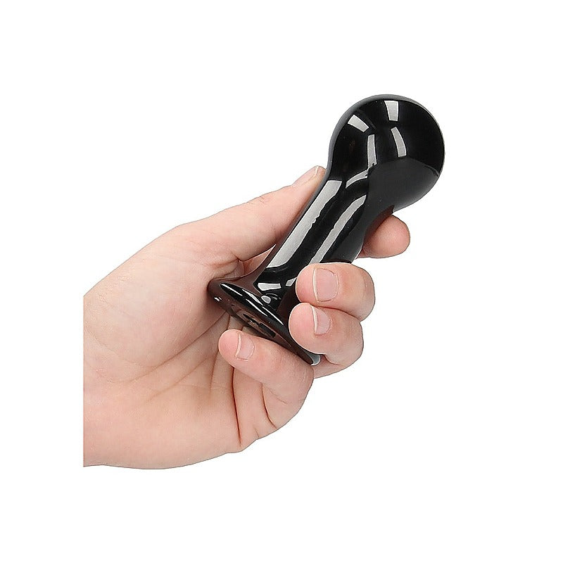 Globy Suction Cup Rechargeable Glass Remote Vibrator - Glass Sex Toys