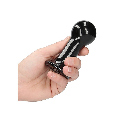 Globy Suction Cup Rechargeable Glass Remote Vibrator - Glass Sex Toys