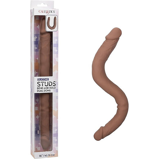 Silicone Studs 16 Inch Bend And Hold Dual Dong - Double Ender
