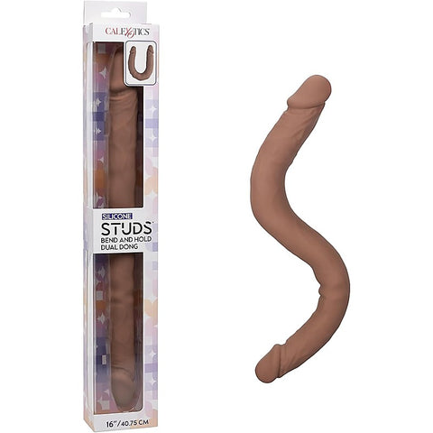 Silicone Studs 16 Inch Bend And Hold Dual Dong - Double Ender