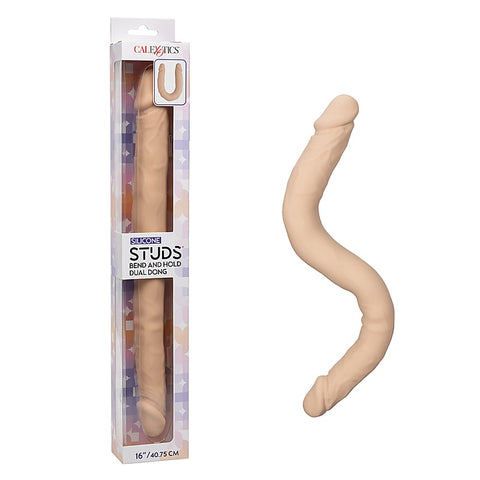 Silicone Studs 16 Inch Bend And Hold Dual Dong - Double Ender