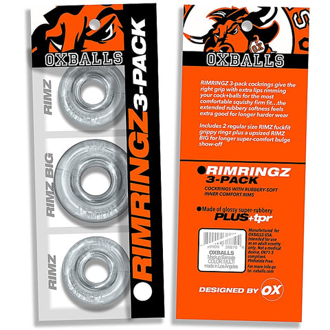 Oxballs Rimringz Multi Size 3 Pack Cock Rings - Cock Ring Sets