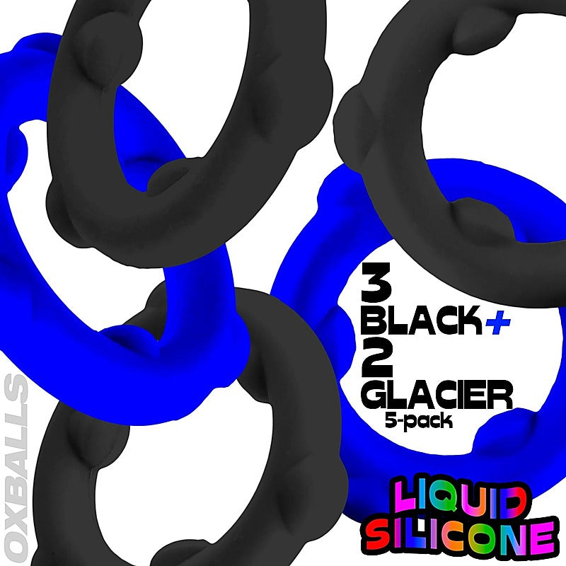 Oxballs Gearheads 5 Pack Spinner Cock Rings - Cock Ring Sets