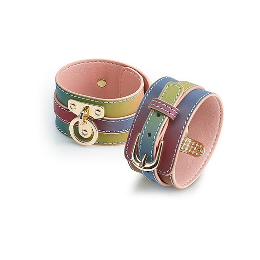 Spectra Bondage Ankle Cuff Rainbow by NS Novelties - Collars and Leads