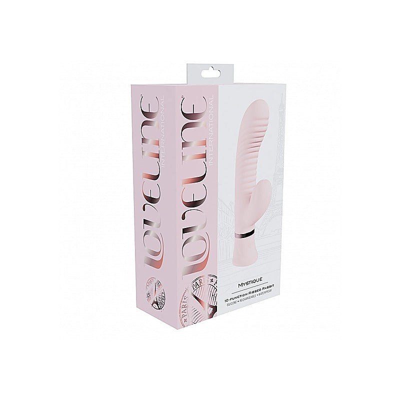 Loveline Mystique 10 Speed Ribbed Rabbit by Shots Toys - Rabbit Vibrators