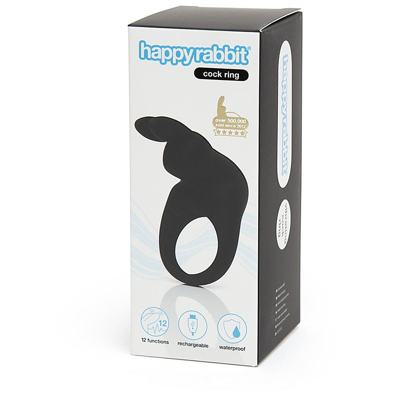 Happy Rabbit Rechargeable Rabbit Cock Ring by Love Honey - Vibrating Cock Rings