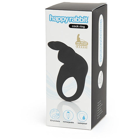 Happy Rabbit Rechargeable Rabbit Cock Ring by Love Honey - Vibrating Cock Rings