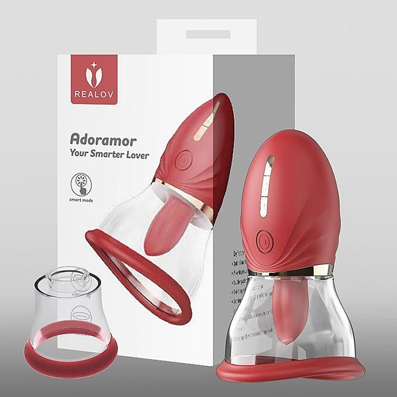 LuvPump Adoramor Licking & Sucking Pump by Shots Toys - Breast and Nipple Toys