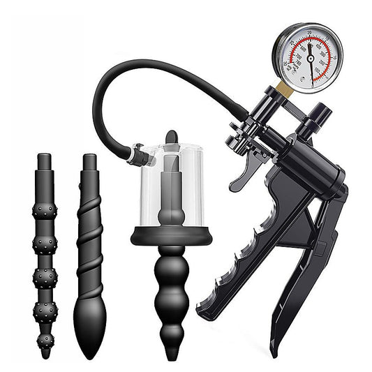 LuvPump Rosebud Manual Anal Pump by Shots Toys - Penis Pumps And Stretchers