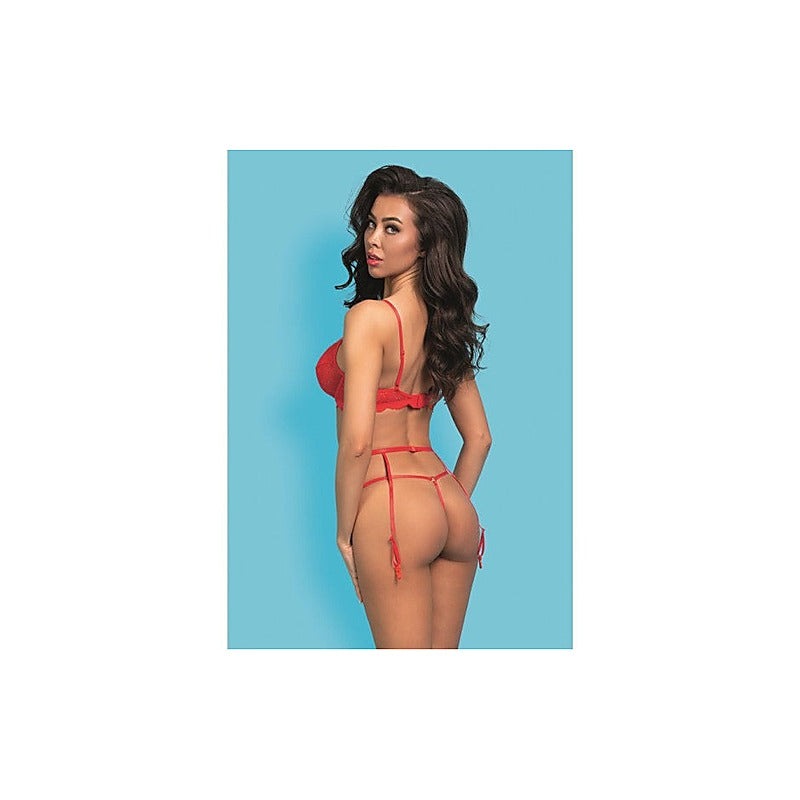 Cherry Kiss 3 Piece Sexy Womens Garter Set by Showtime - Bras and Bra Sets