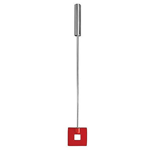 Leather Square Bondage Tipped Crop by Shots Toys - Whips And Crops