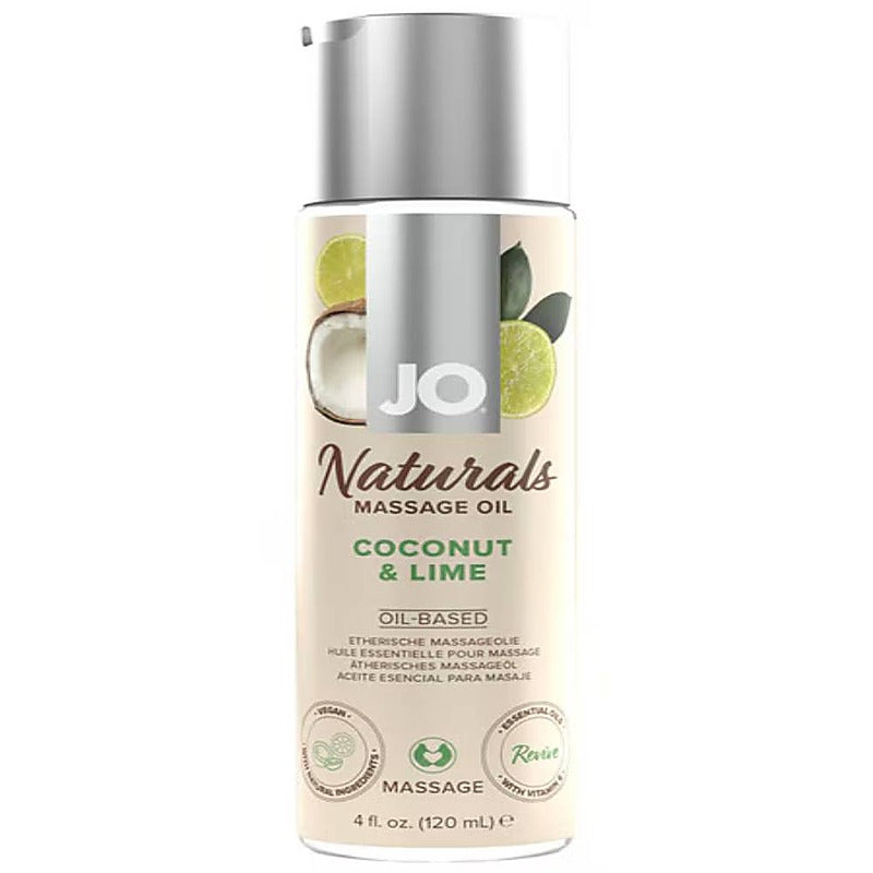 System Jo Naturals Oil Based Massage Oil 120 ml Coconut Lime - Massage Oils and Lubricants