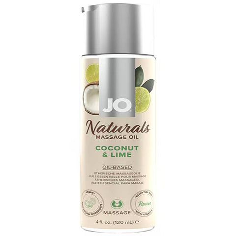 System Jo Naturals Oil Based Massage Oil 120 ml Coconut Lime - Massage Oils and Lubricants