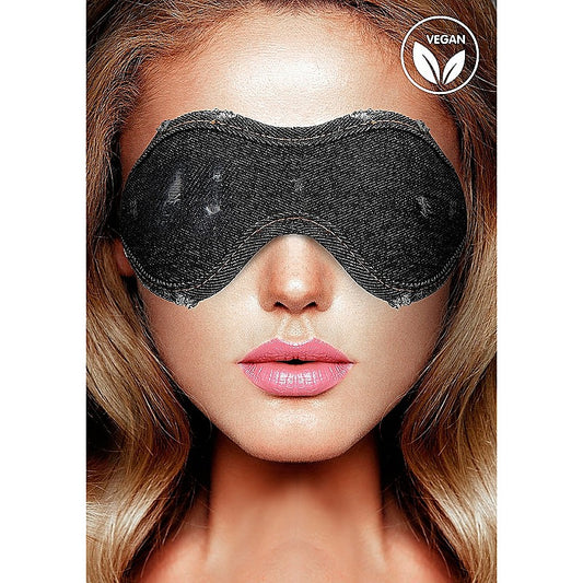 OUCH! DENIM Eye Mask by Shots Toys - Masks And Blindfolds