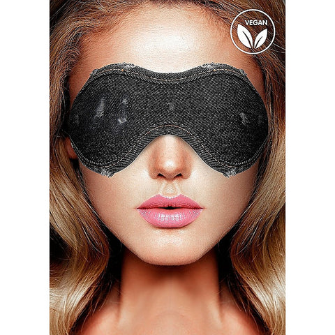 OUCH! DENIM Eye Mask by Shots Toys - Masks And Blindfolds