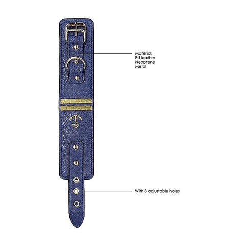 Sailor Theme Bondage Ankle Cuffs by Shots Toys - Cuffs And Restraints