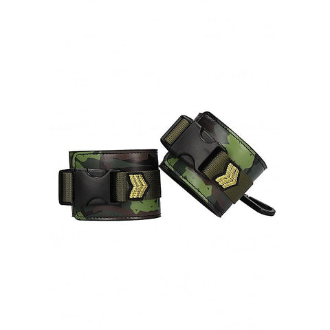 Army Theme BDSM Play Wrist Cuffs by Shots Toys - Cuffs And Restraints