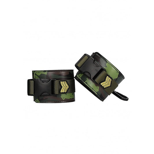 Army Theme Fetish Play Ankle Cuffs by Shots Toys - Cuffs And Restraints