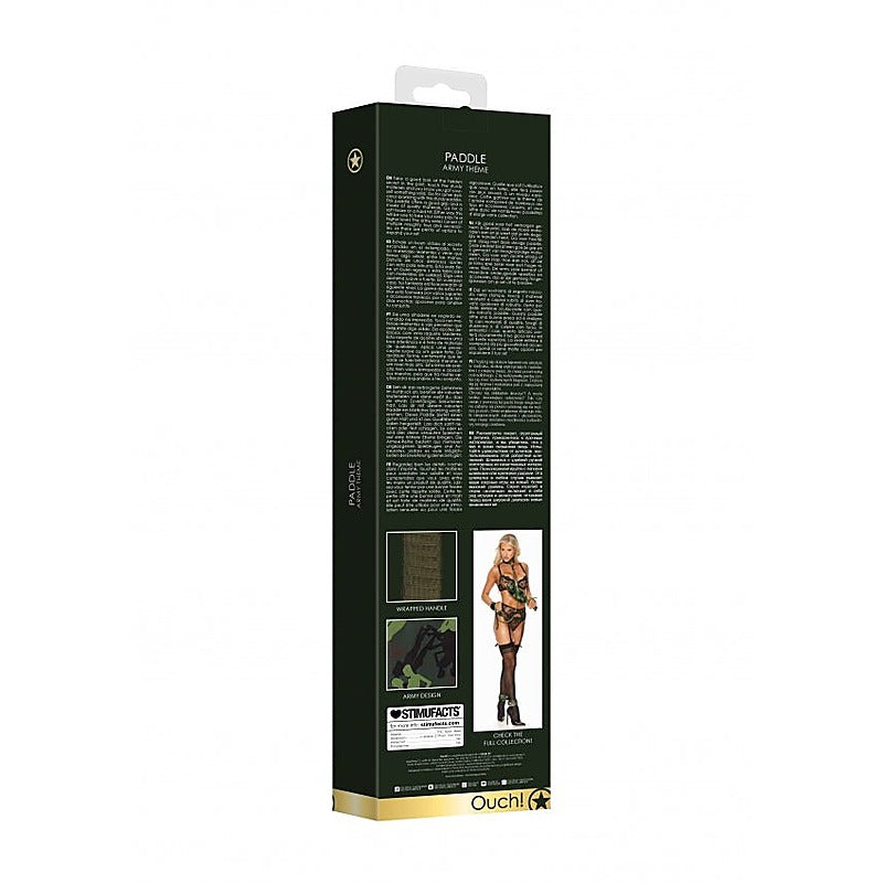Army Theme Bondage Play Paddle by Shots Toys - Paddles And Slappers