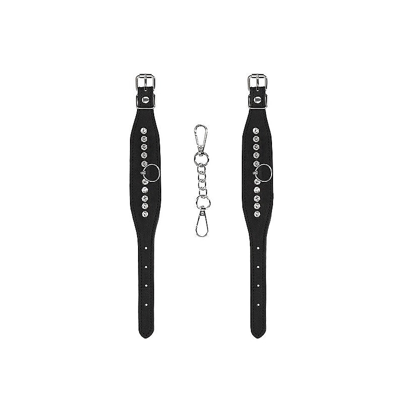 Diamond Studded Bondage Wrist Cuffs by Shots Toys - Cuffs And Restraints