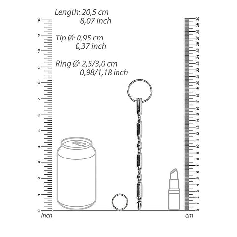 Urethral Sounding Stainless Steel Mens Dilator by Shots Toys - Urethral Sounds