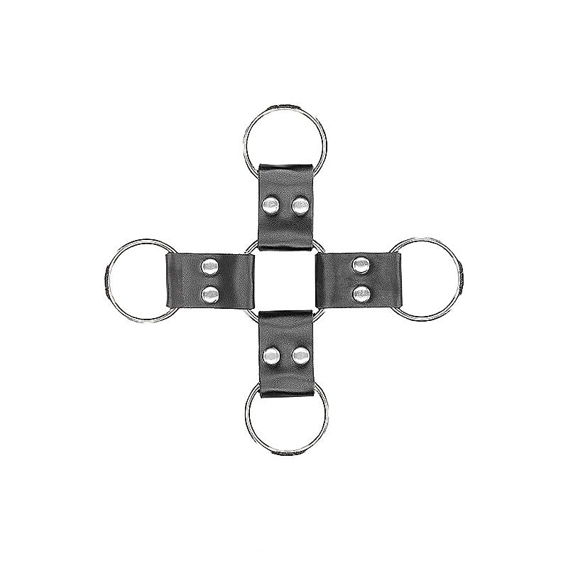 Bonded Leather Hogtie With Hand and Ankle Cuffs - Cuffs And Restraints