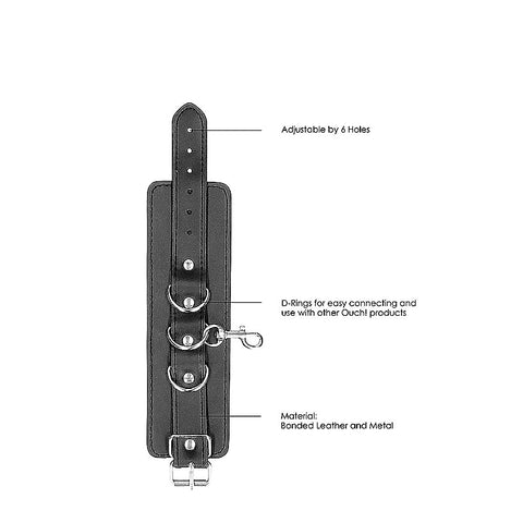 Bonded Leather Hogtie With Hand and Ankle Cuffs - Cuffs And Restraints