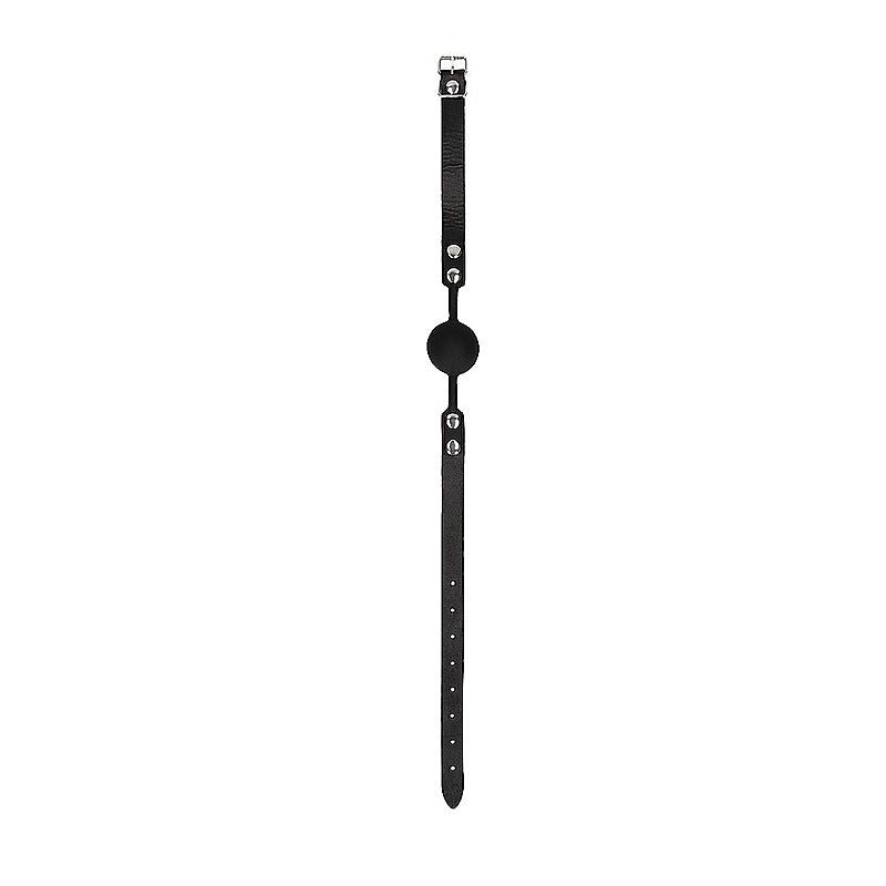 Silicone Ball Gag with Adjustable Bonded Leather Straps - Bondage Gags and Bits