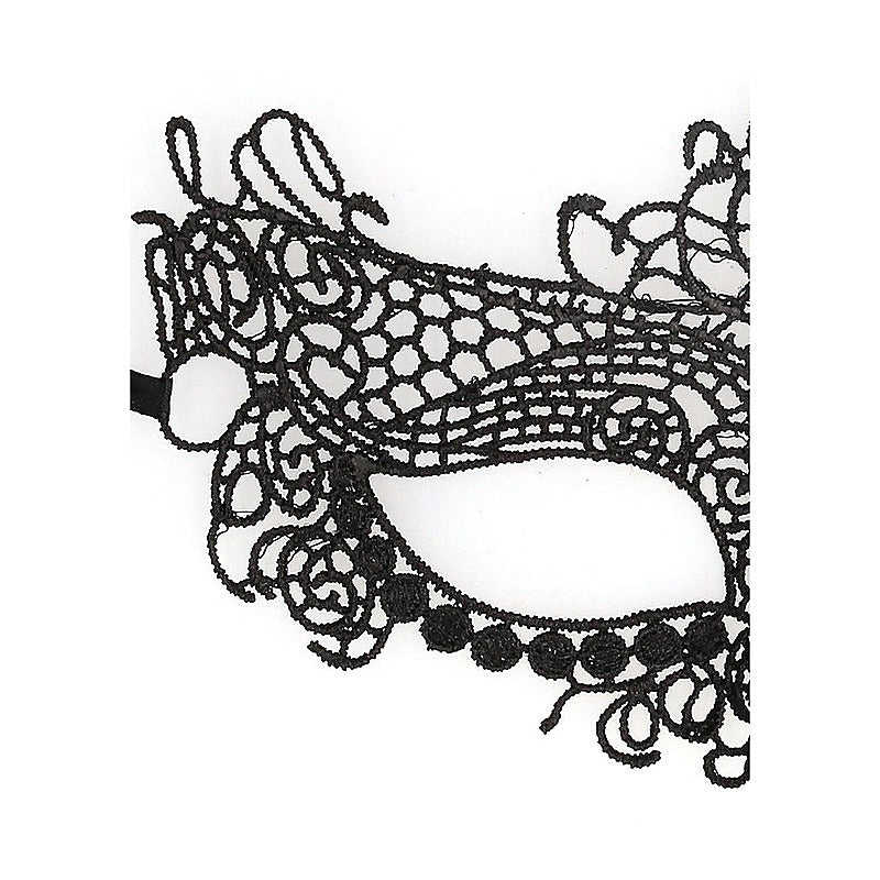 Queen High Quality Bondage Lace Eye Mask by Shots Toys - Masks And Blindfolds