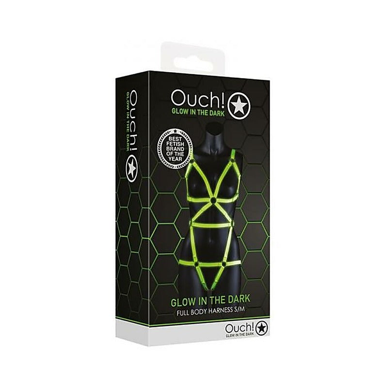 Glow in the Dark Full Body Harness by Shots Toys - Cuffs And Restraints