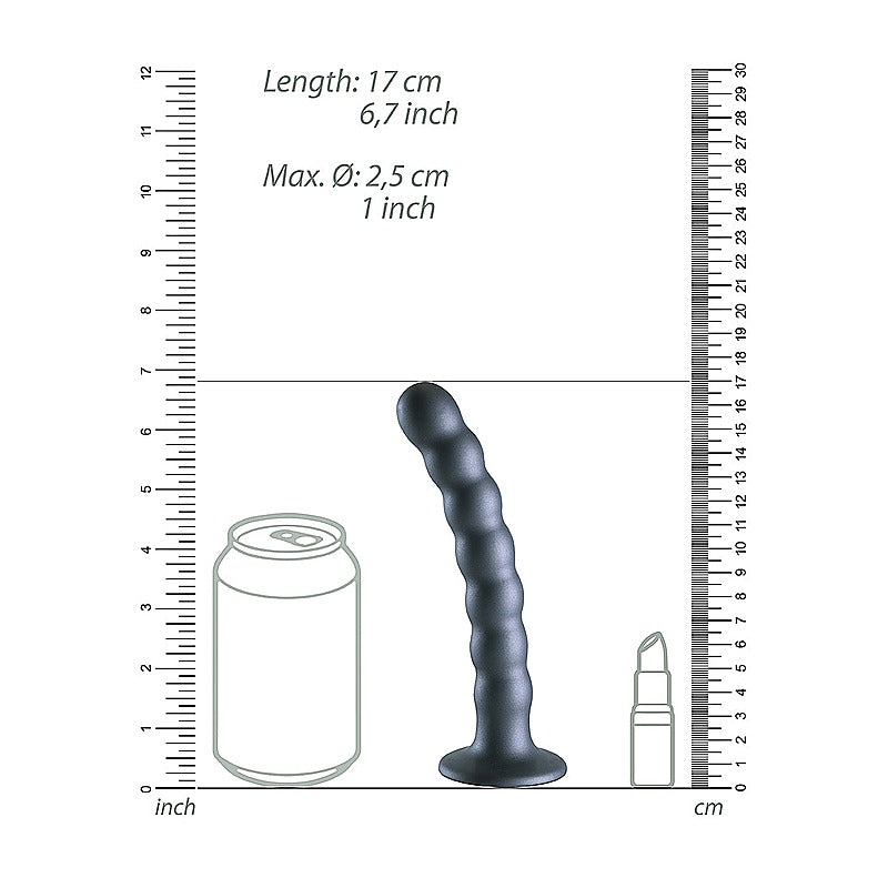 Beaded Suction Cup G-Spot Dildo by Shots Toys - Non-Realistic Dildos