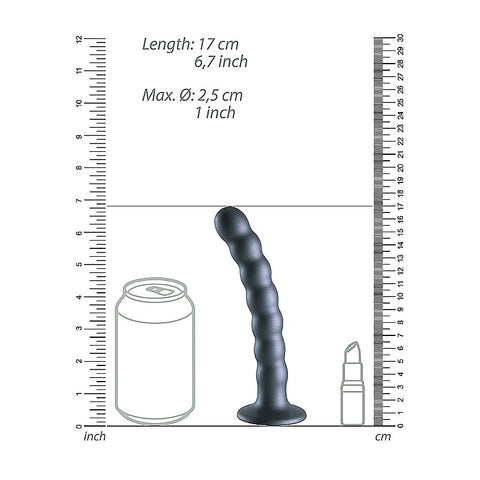 Beaded Suction Cup G-Spot Dildo by Shots Toys - Non-Realistic Dildos