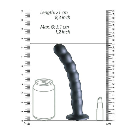 Suction Base Beaded G-Spot Dildo by Shots Toys - Non-Realistic Dildos