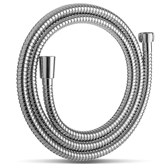 Stainless Steel Kink Free Shower Hose Silver by BDStyle - Enemas and Douches
