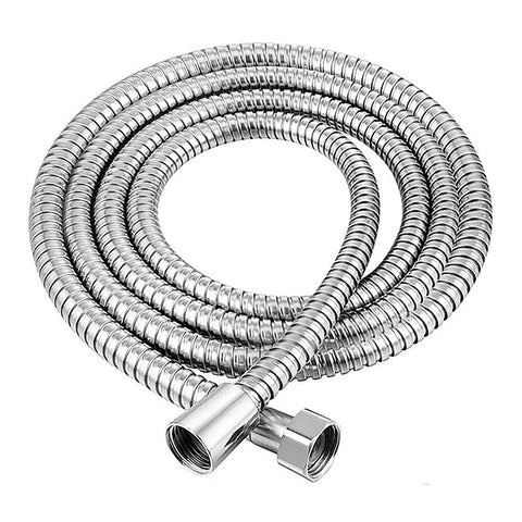 Stainless Steel Kink Free Shower Hose Silver by BDStyle - Enemas and Douches