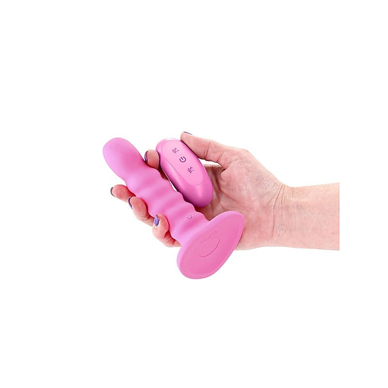 Colours Ribbed 5 inch Remote Control Dildo by NS Novelties - Vibrating Dildos