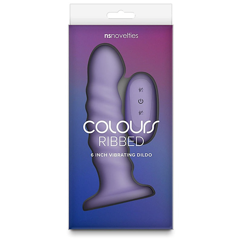 Colours Ribbed 6 inch Remote Control Dildo by NS Novelties - Vibrating Dildos