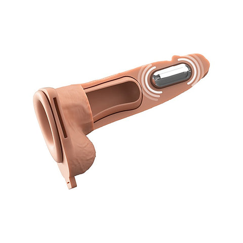 Fantasy X-Tensions Elite 6 in. Vibrating Strap-On - Strap On Sextoys