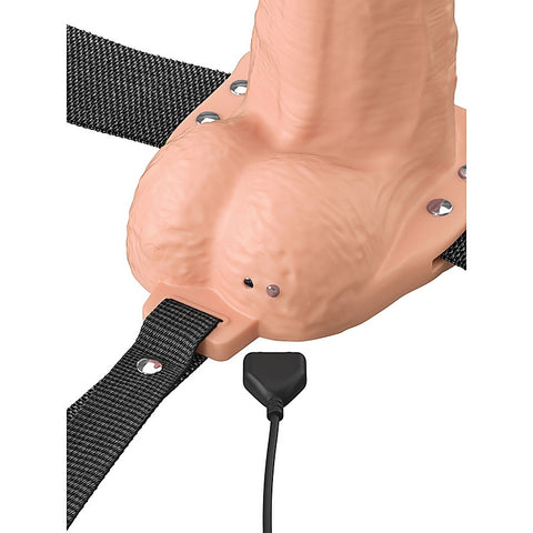 Fantasy X-Tensions Elite 6 in. Vibrating Strap-On - Strap On Sextoys
