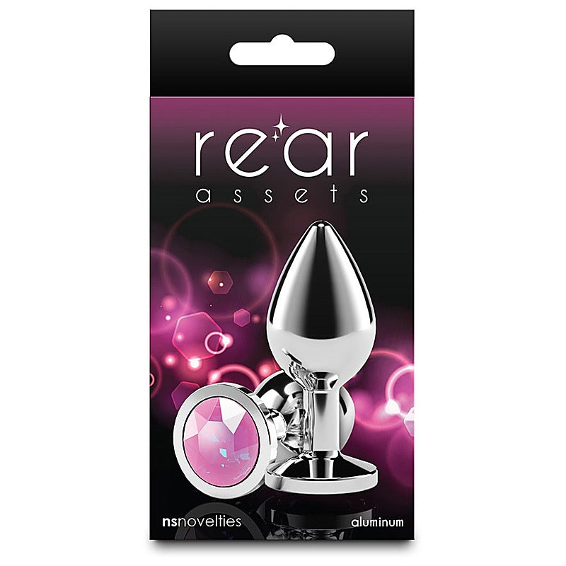 Rear Assets Silver Coloured Gem Butt Plug Medium - Butt Plugs