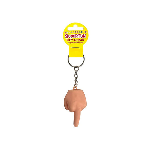 Super Squishy Fu Finger Novelty Keychain by Little Genie - Party Gifts and Novelties